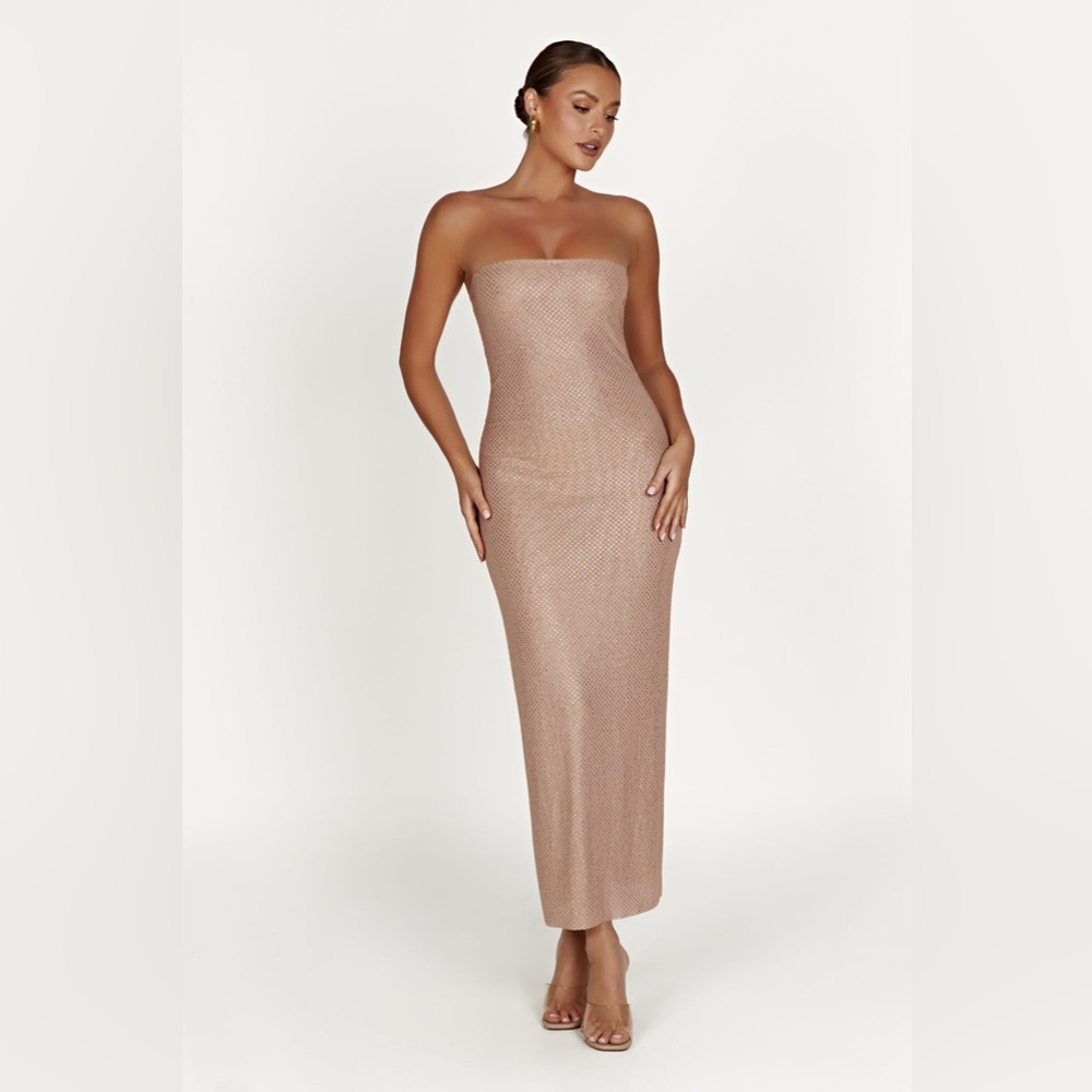 MESHKI WAVERLY SPARKLE DRESS